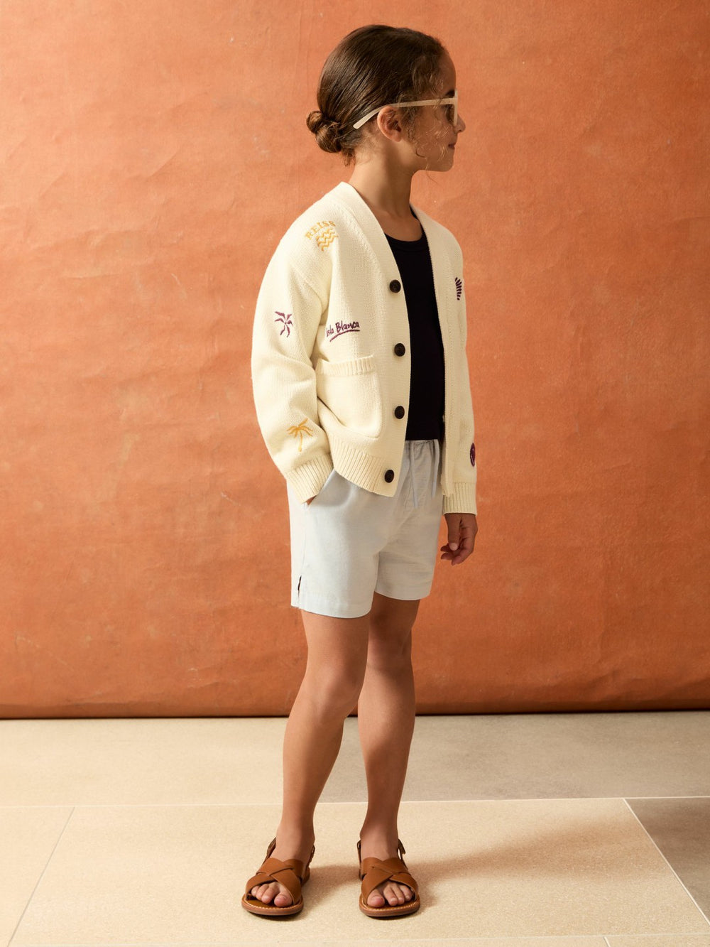 4-9 yrs SmileyWorld Embroidery Cardigan Unisex Fit in Off White | Reiss Near Me