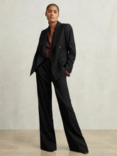 Wool-Blend Wide-Leg Suit Trousers in Black | Reiss Near Me