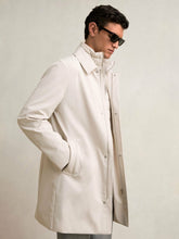 Hybrid Removable Funnel Neck Overcoat in Light Stone | Reiss USA