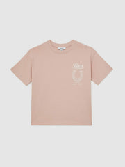 Cotton Pony Club Print T-Shirt in Pink | Reiss Near Me