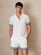 | Ché Stripe-Cuff Shirt in White | Reiss USA