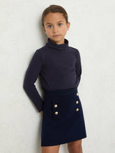 3-9 yrs Cotton-Jersey Roll-Neck Top with Stretch in Navy | Reiss Discount