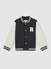 13-14 yrs Colour-Block Varsity Bomber Jacket in Navy/ Off White | Reiss Sale