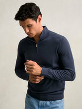 Merino Wool Half-Zip Jumper in Midnight Navy | Reiss For Sale