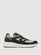 Panelled Running Trainers in Forest Green/Stone | Reiss Sale