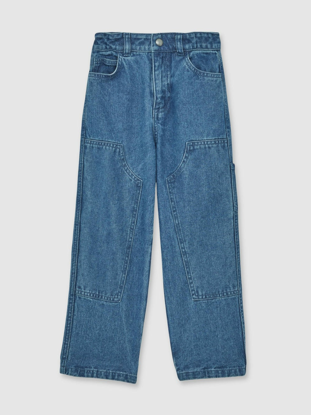 13-14 yrs Straight-Leg Carpenter Jeans in Mid Blue | Reiss USA