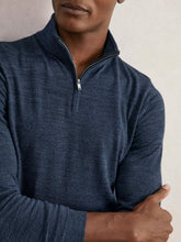 Merino Wool Half-Zip Jumper in Denim Jaspe | Reiss Near Me