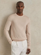 Merino-Wool Crew-Neck Jumper in Beige | Reiss For Sale