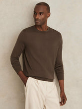 Merino-Wool Crew-Neck Jumper in Chocolate Brown | Reiss Sale