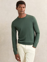 Merino-Wool Crew-Neck Jumper in Kale Green | Reiss Near Me