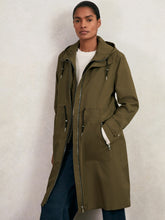 Petite Removable-Hood Parka Rain Coat in Khaki | Reiss For Sale