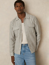 Woven Check Twin Pocket Overshirt in Light Grey | Reiss For Sale