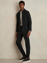 Drawstring Technical Cuffed Trousers in Black | Reiss Near Me