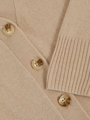 13-14 yrs Wool-Blend Fitted Cardigan With Cashmere in Neutral | Reiss Near Me