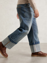 9-13 yrs Straight-Leg Turn-Up Jeans in Blue | Reiss Near Me