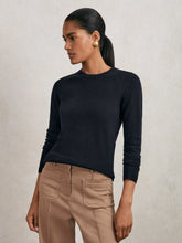 Wool-Blend Open-Stitch Jumper with Cashmere in Navy | Reiss For Sale