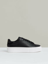 Leather Low-Top Trainers in Black | Reiss For Sale