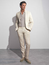 Linen-Cotton Slim-Fit Suit Trousers in Stone | Reiss For Sale