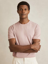 Cotton Crew Neck T-Shirt in Soft Pink | Reiss Onsale