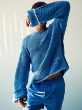 | Tom Daley Chunky Knit Jumper in Soft Blue | Reiss US
