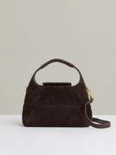 Suede Shoulder Bag in Chocolate | Reiss USA
