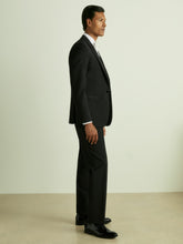 Wool-Blend Regular-Fit Tuxedo Trousers in Black | Reiss Near Me