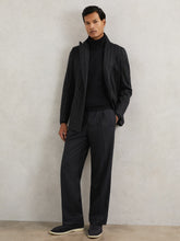 Relaxed-Fit Twill Drawstring Trousers in Navy | Reiss Onsale