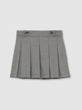 Houndstooth Check Pleated Skirt in Black/White | Reiss USA
