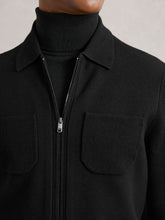 Four-Pocket Zip-Through Cardigan in Black | Reiss Sale
