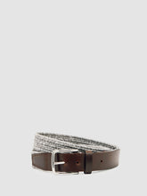 Webbing Belt With Leather Trim in Soft Grey | Reiss Discount