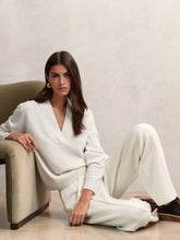 Cashmere V-Neck Jumper in Cream | Reiss USA