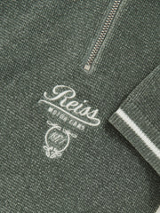 3-9 yrs Chenille Tipped Motor Cars Polo Shirt in Dark Sage Green/White | Reiss Onsale