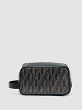 Coated Canvas Monogram Wash Bag in Grey Multi | Reiss US