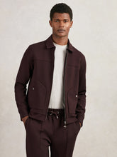 Interlock Zip Through Overshirt in Cherry Red | Reiss For Sale