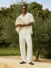 | Ché Linen Wide-Leg Trousers in White | Reiss USA