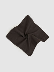 Silk Blend Herringbone Pocket Square in Chocolate Brown | Reiss
