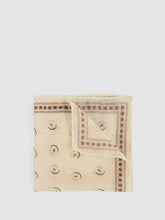 Wool Motif Print Pocket Square in Off White | Reiss USA