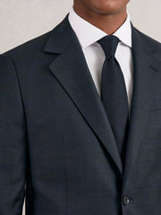 Silk Blend Textured Tie in Navy | Reiss