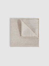 Wool Silk Textured Pocket Square in Oatmeal | Reiss Near Me