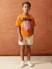 9-13 yrs SmileyWorld Sun Motif T-Shirt in Orange | Reiss USA