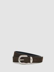Suede Western-Style Belt in Dark Brown | Reiss Onsale
