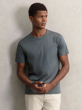 Airwater-Cotton Crew-Neck T-Shirt in Airforce Blue | Reiss USA