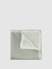 Geo Chain Detail Pocket Square in Sage | Reiss