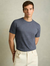 Cotton Crew Neck T-Shirt in Airforce Blue Melange | Reiss Sale
