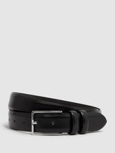 Smooth Leather Belt in Black | Reiss For Sale