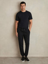 Drawstring Jersey Joggers in Navy Blue | Reiss USA
