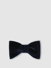 Velvet Bow Tie in Navy | Reiss Sale