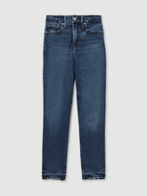 Good American Mid Rise Raw Hem Skinny Jeans in Indigo | Reiss Near Me