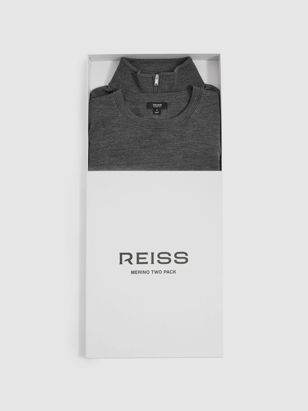 Pack of Two Merino Wool Jumpers in Derby Grey Marl | Reiss Sale
