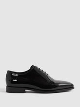 Patent Leather Lace-Up Shoes in Black | Reiss USA